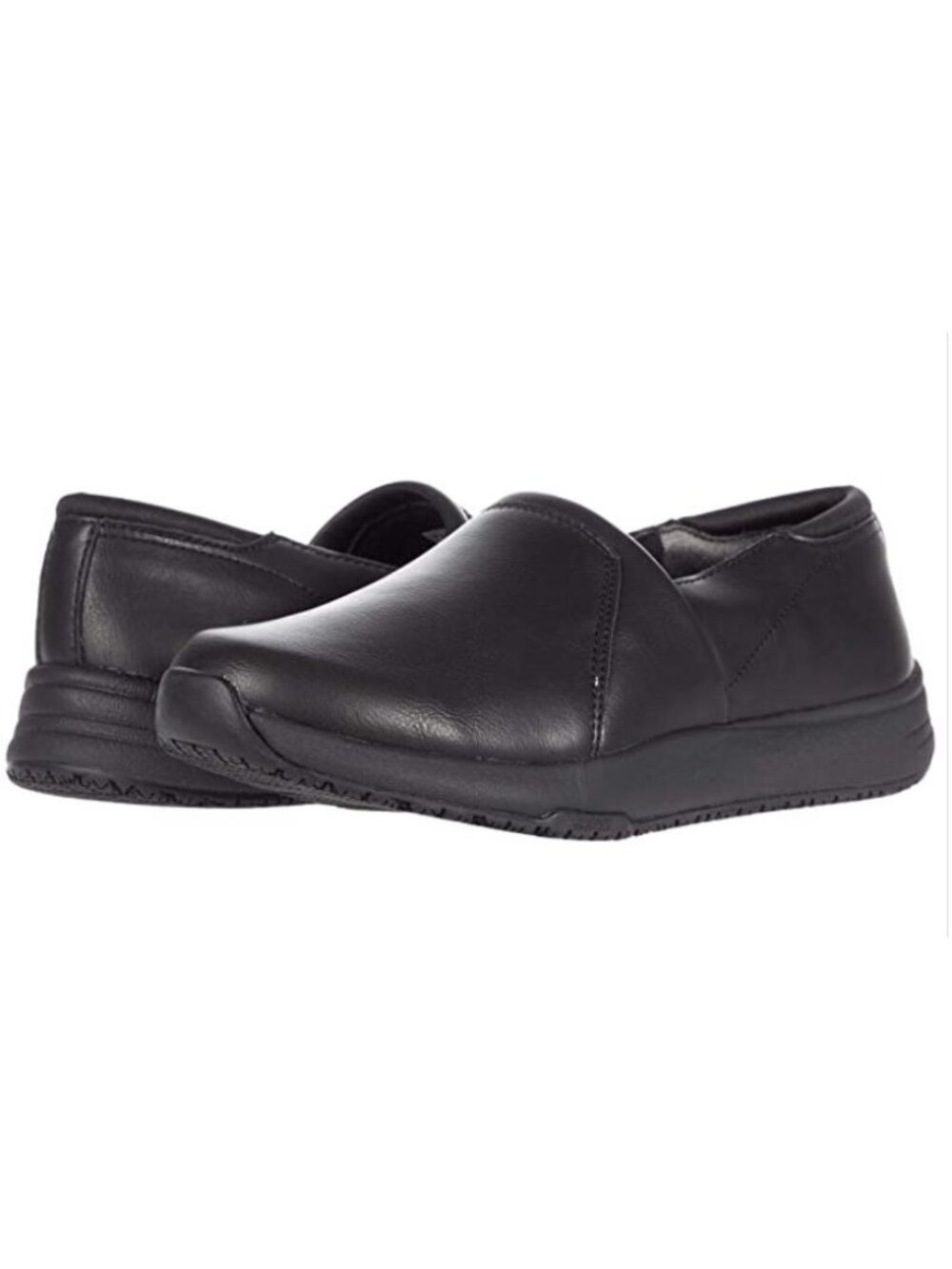 Dr. Scholls Work Womens Dive In Slip On Work Shoes Black Faux Leather Size 8.5